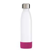 Flasche weiß, Hülle magenta