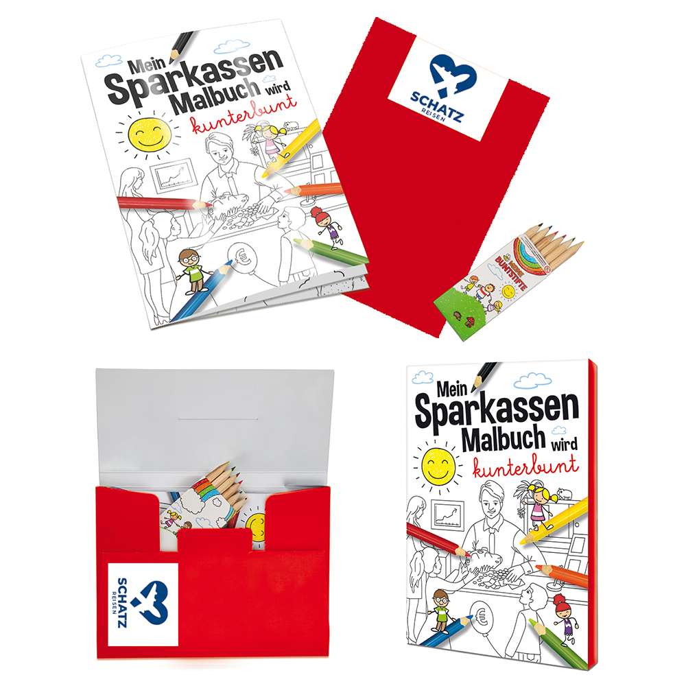 Malbuch / Mal-Set A6 - Sparkassen