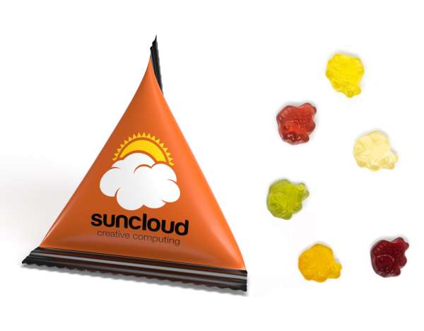 Mini Tetraeder Fruchtgummi