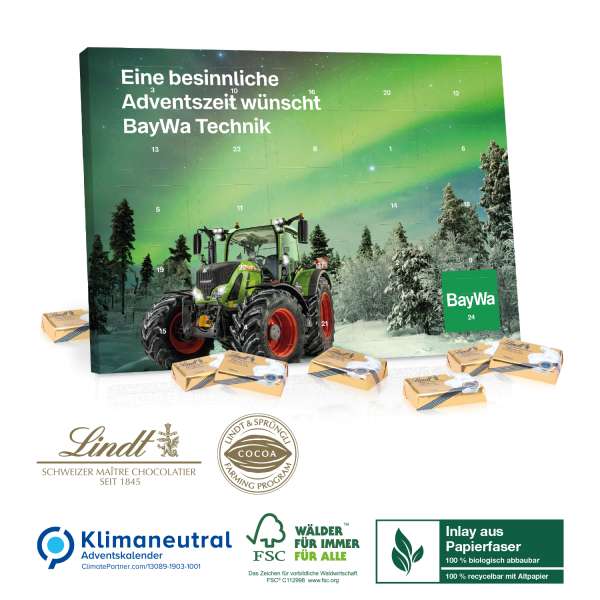 Tisch-Adventskalender Lindt "Select Edition" Organic, Klimaneutral, FSC®