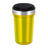 Innenbecher silber, Deckel schwarz, Tasse gelb