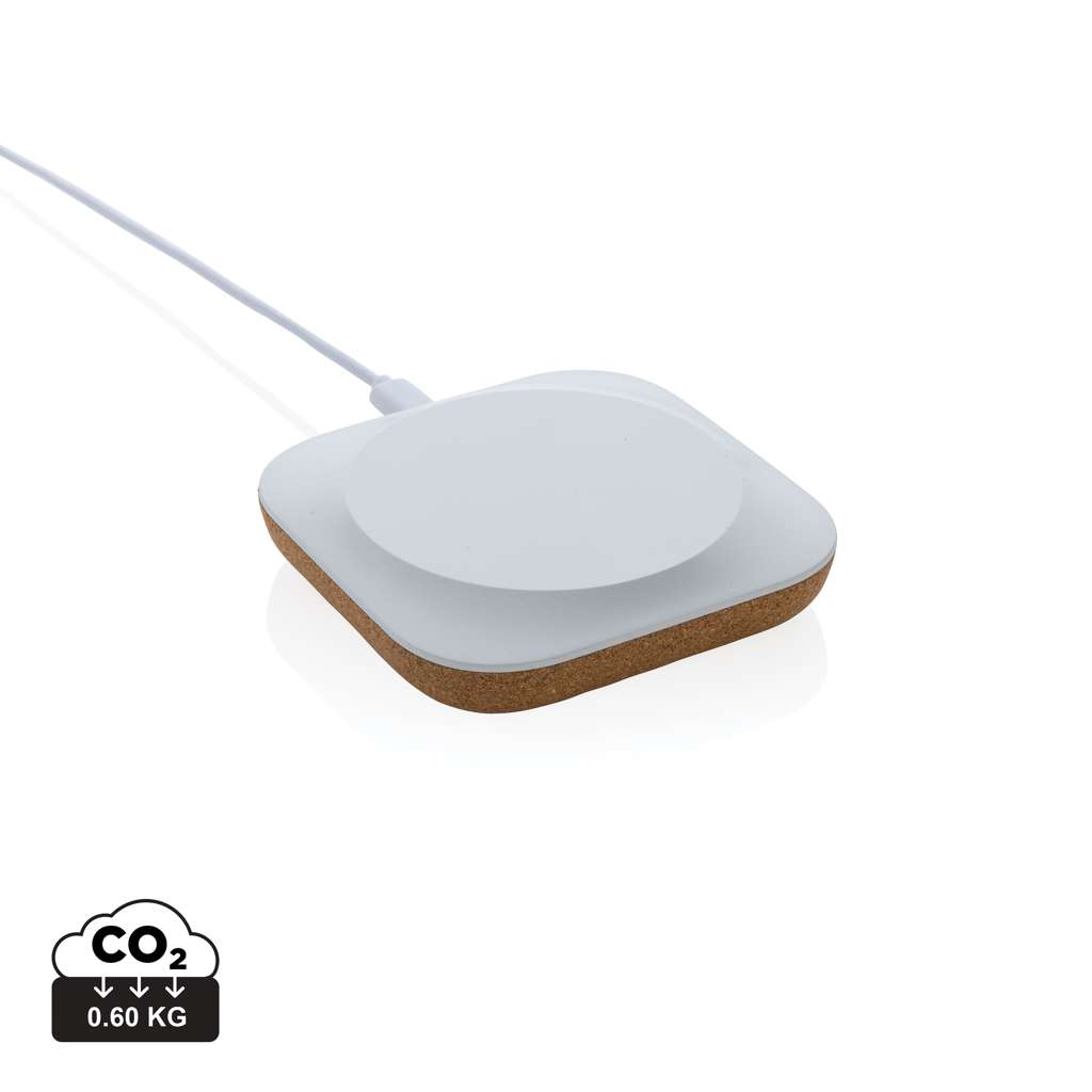 Oregon Wireless-Charger aus RCS recyc. Kunststoff & Kork