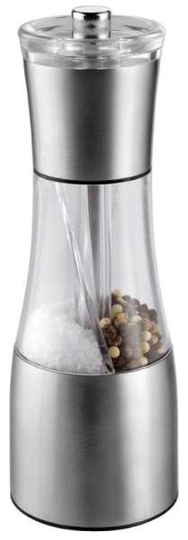 Metmaxx® Salz- & Pfeffermühle "OrganicDuo" silber