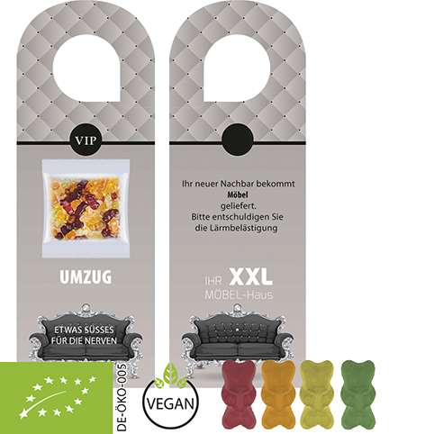 Bio Gummibärchen ohne Gelatine, ca. 10g, Türhänger