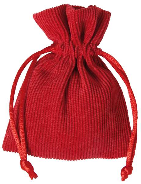 Cord-Säckchen 7,5 x 10cm rot