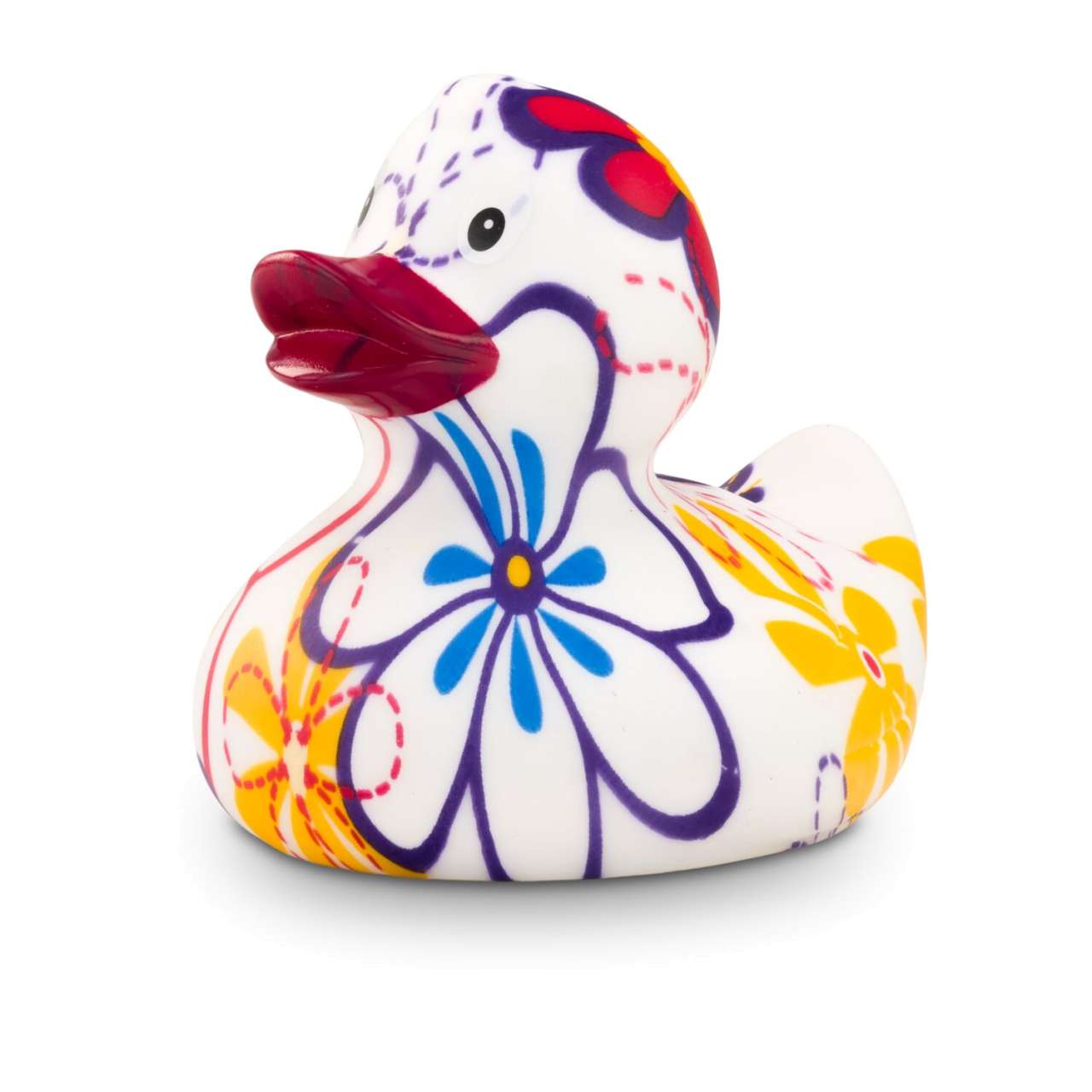 Werbeente Bea Blütenkleid, ca. 8 cm