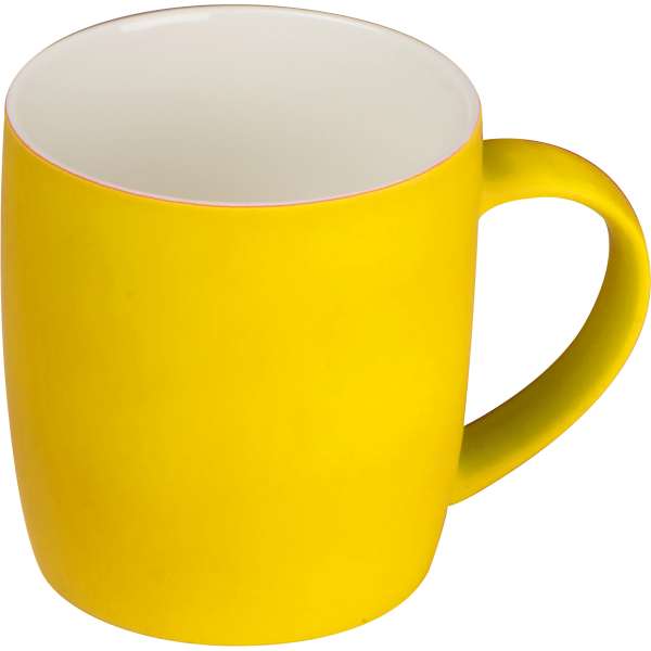 Tasse aus Porzellan, außen gummiert, 300ml