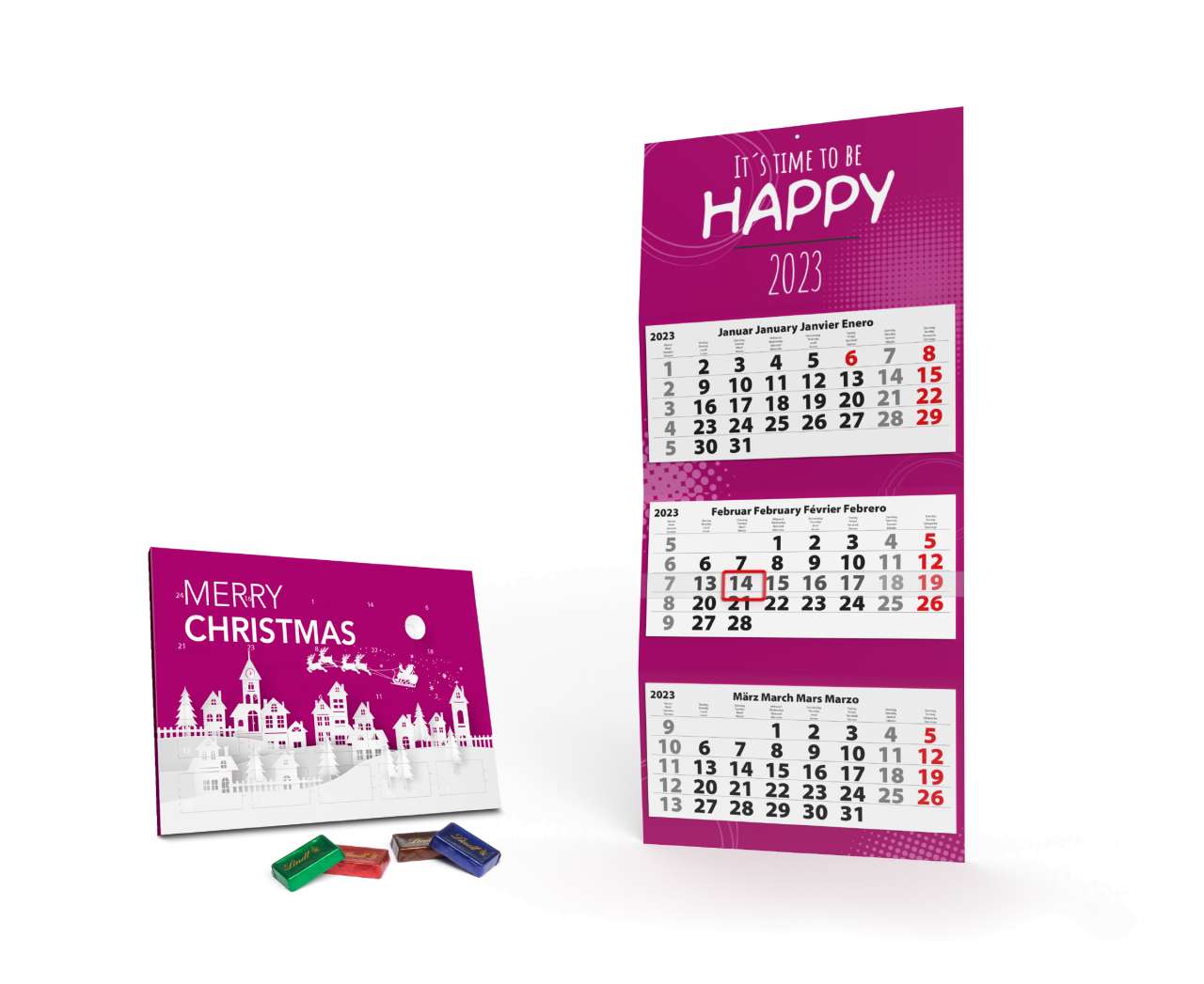 Jahreskalender mit Adventskalender