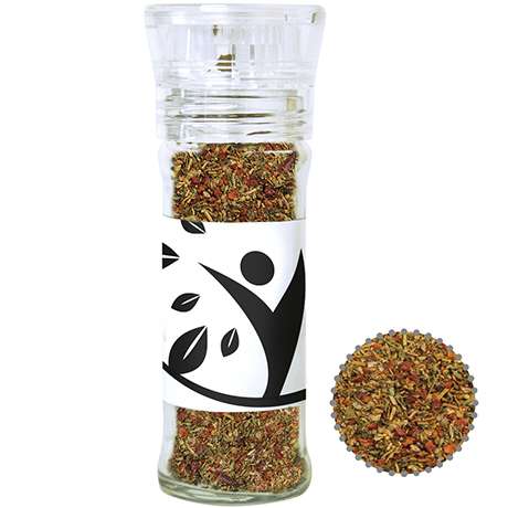 Gewürzmischung Mediterraner Veggie Mix, ca. 35g, transparente Gewürzmühle