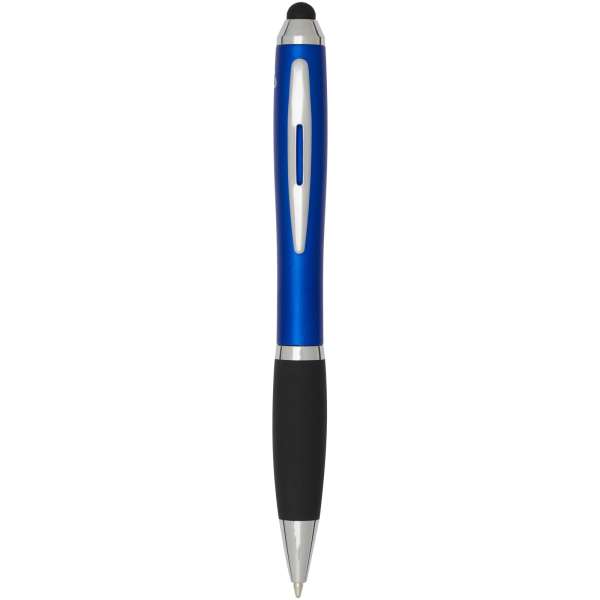 Nash RCS Stylus Kugelschreiber aus recyceltem Kunststoff mit farbigem Schaft und schwarzem Griff (sc