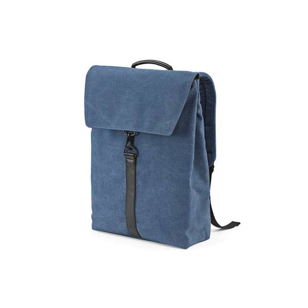 Prague 25L Rucksack, recy. Baumwolle. Hakenverschluss. Laptops bis 17"