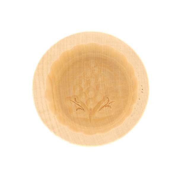 Butterform, rund, 125 Gramm, Weintraube aus Holz 9 cm
