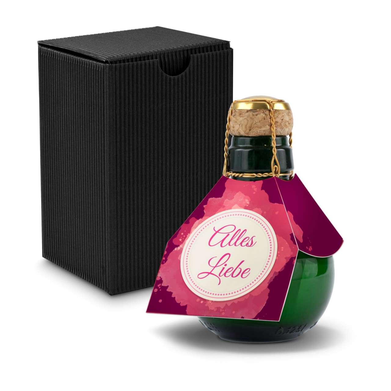 Kleinste Sektflasche der Welt! Alles Liebe - Inklusive Geschenkkarton in, 125 ml