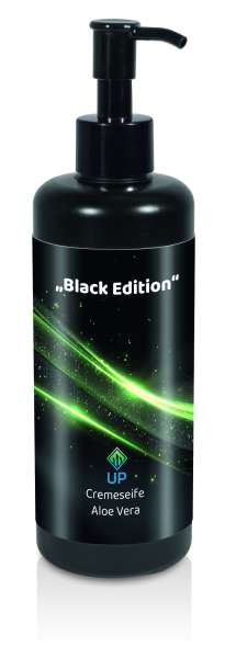 Cremeseife "Aloe Vera" im 300 ml Pumpspender BLACK EDITION