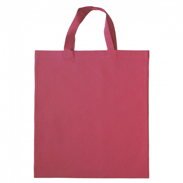 Baumwolltasche farbig mit kurzen Henkeln 136 gr / m2