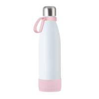 Flasche weiß, Ring hellmagenta, Hülle hellmagenta