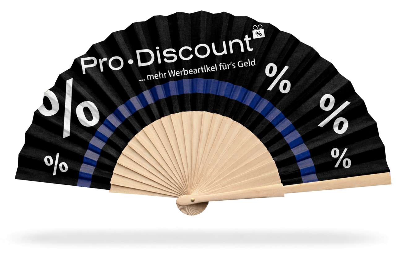 Holz-Fächer mit Druck auf Stoff