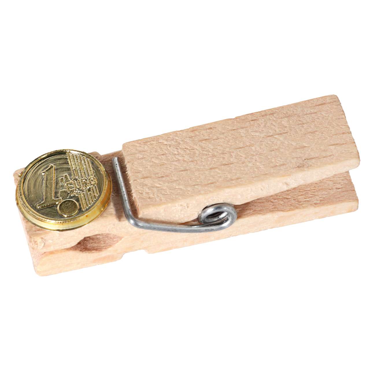 Geldklammer klein mit Münze