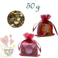 Organzabeutelchen mit Zugband, Inhalt 50 g