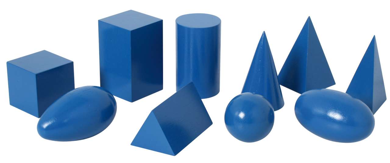 Geometrische Körper, groß, blau