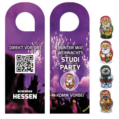 Schoko-Weihnachts Mix, ca. 7g, Türhänger