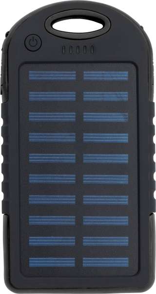 Gummierte ABS Solar-Powerbank Arin
