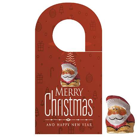 Mini Schoko-Weihnachtsmänner, ca. 7g, Türhänger