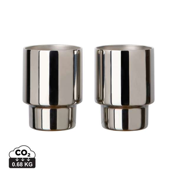 VINGA Nagano RCS recycelte Edelstahlbecher, 2er-Set