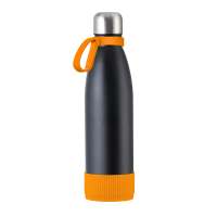 Flasche schwarz, Ring orange, Hülle orange