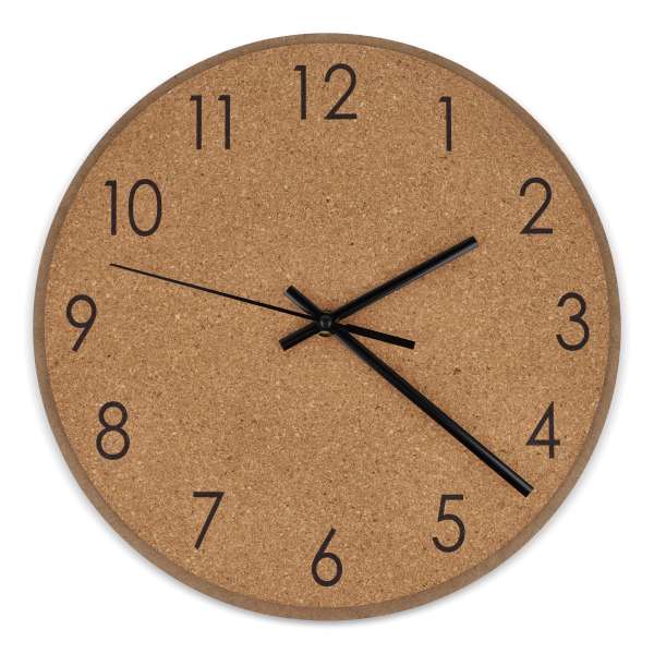 Wanduhr aus Kork