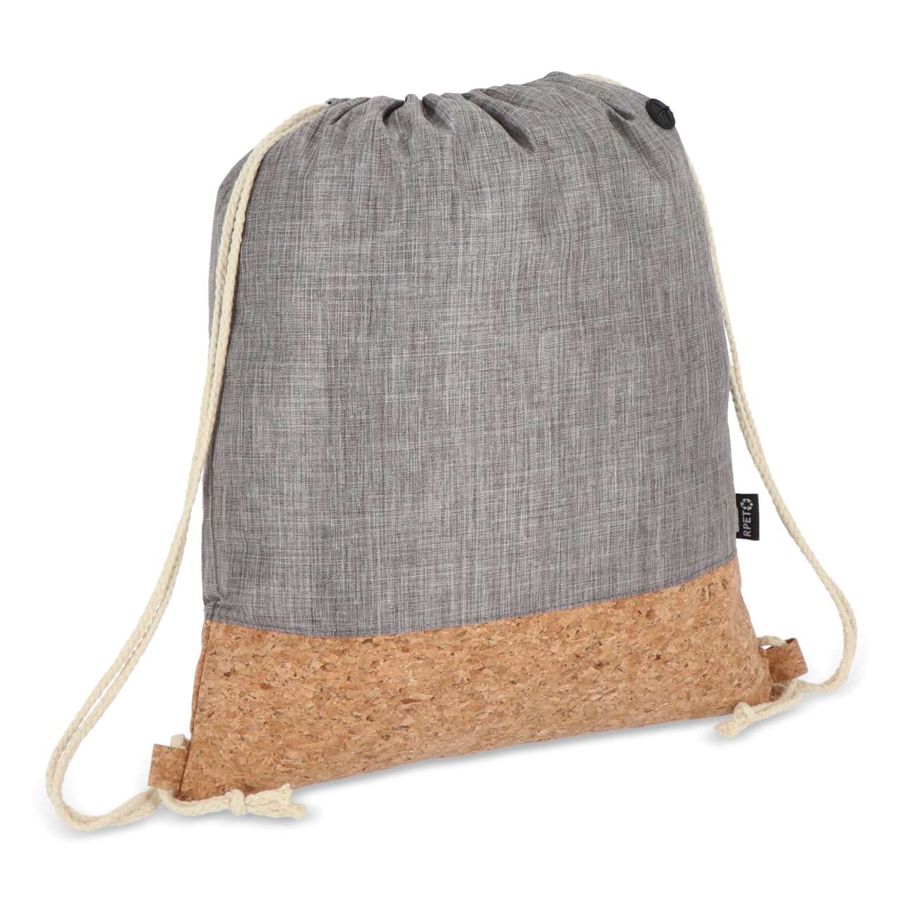 Kordelzugbeutel R-PET & Kork 35 x 40cm