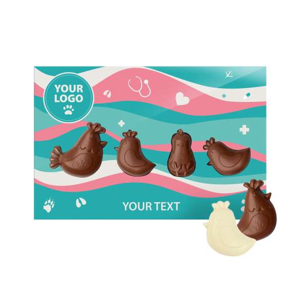 Ostern-Karte mit Hennen