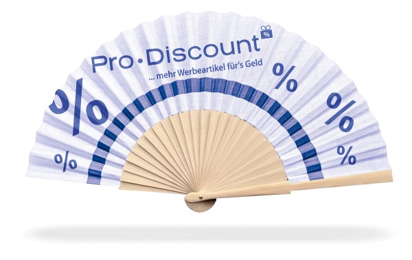 Holz-Fächer mit Druck auf Stoff