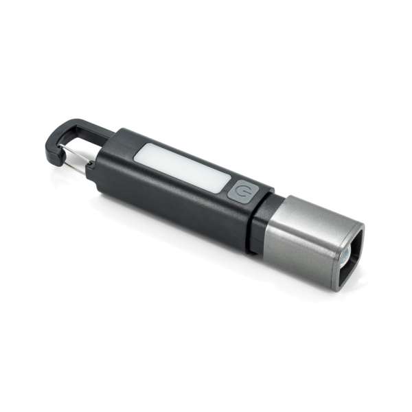 WIGGINS ABS-Taschenlampe mit einer 2-W-LED-Leuchte (53 Lumen) an der Vorderseite und einer COB-Leuch