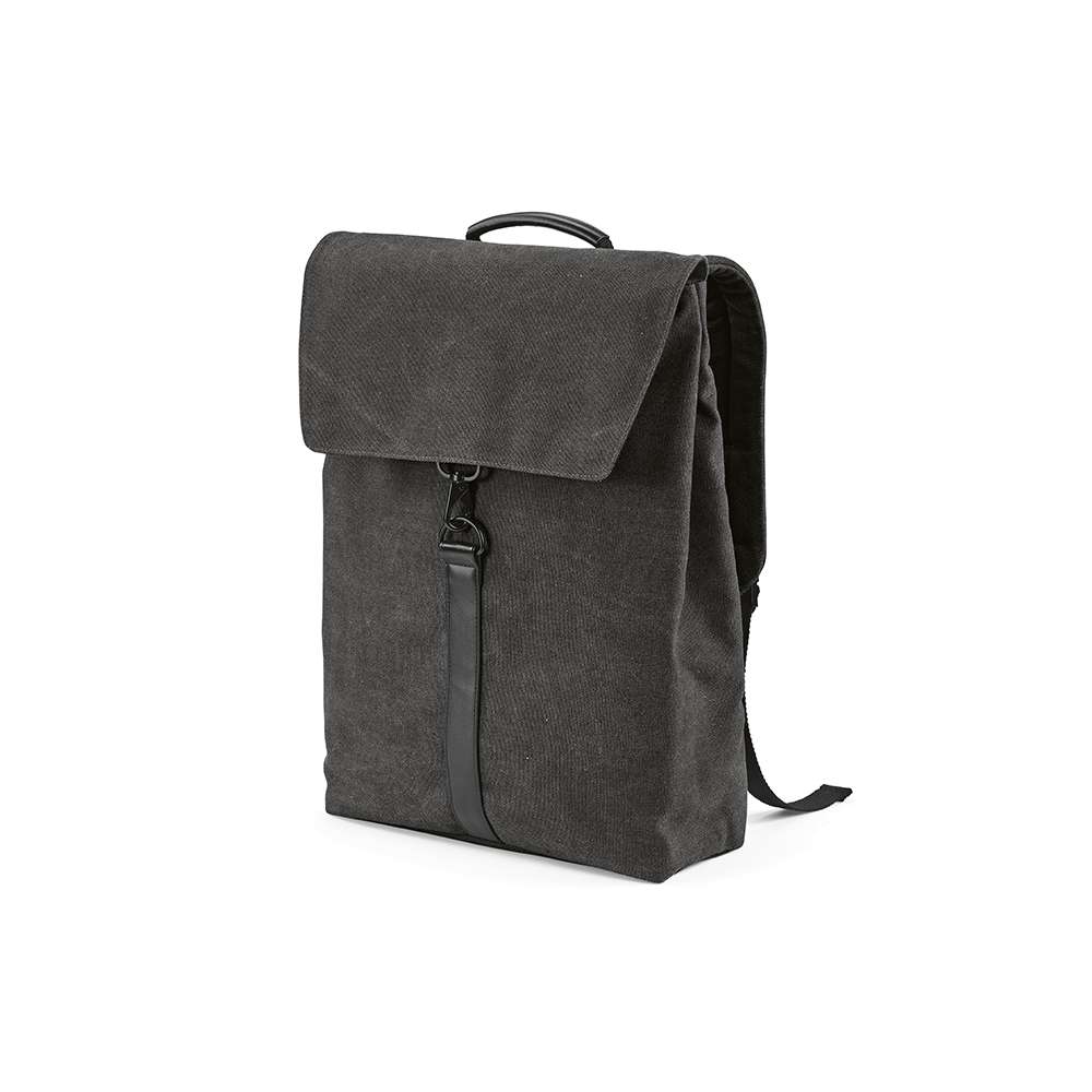 Prague 25L Rucksack, recy. Baumwolle. Hakenverschluss. Laptops bis 17