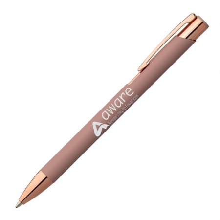 MARTINIQUE Soft Touch Kugelschreiber Rose Gold mit Laser Gravur