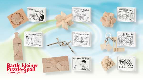 Mini-Puzzle Set, 9 beliebte Motive