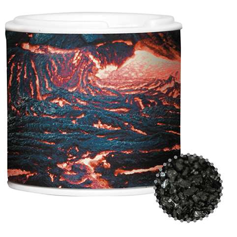 Gewürzmischung Black Lava Salz, ca. 50g, Gewürzpappstreuer