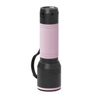 Taschenlampe schwarz, Ring hellmagenta, Hülle hellmagenta