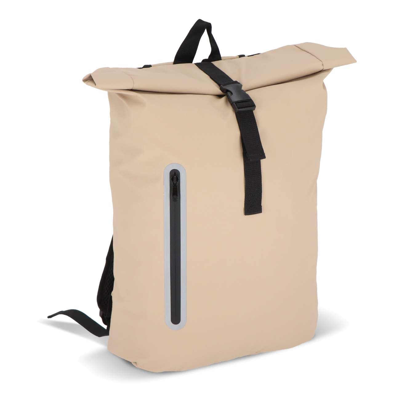 PU-beschichteter R-PET 600D Rolltop-Rucksack 20L