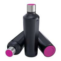 Flasche schwarz, Deckel magenta, Boden magenta