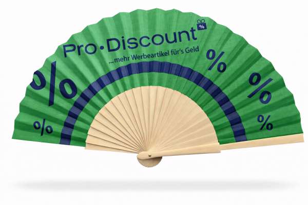 Holz-Fächer mit Druck auf Stoff