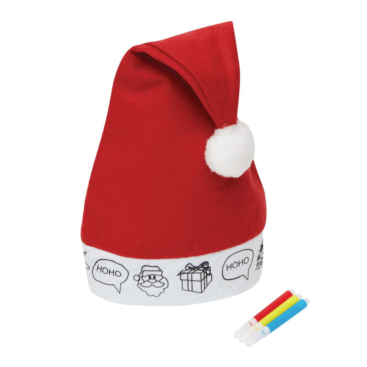 Bemalbare Filz-Weihnachtsmann-Mütze COLOURFUL HAT