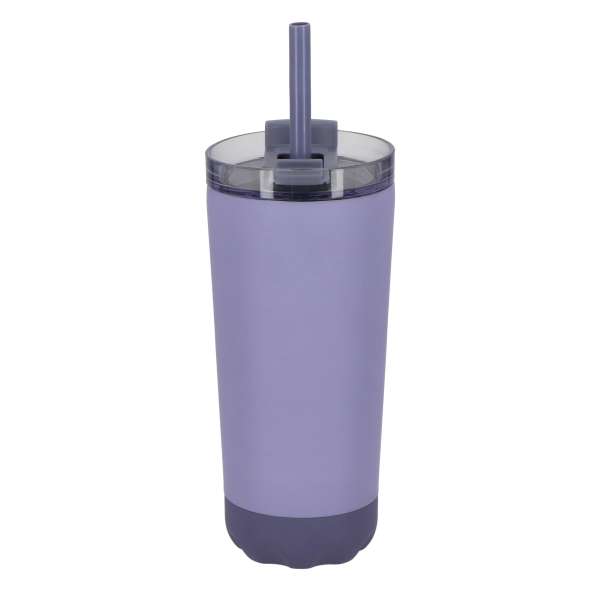 InSideOut doppelwandiger Norden-Trinkbecher aus Edelstahl mit Strohhalm, 600 ml