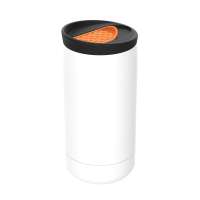 Becher weiß, Deckel orange