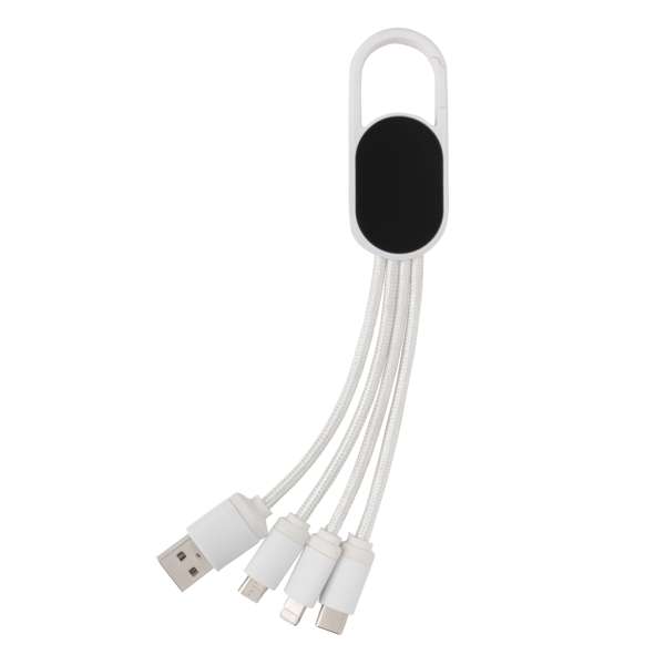 4-in-1 Kabel mit Karabiner-Clip