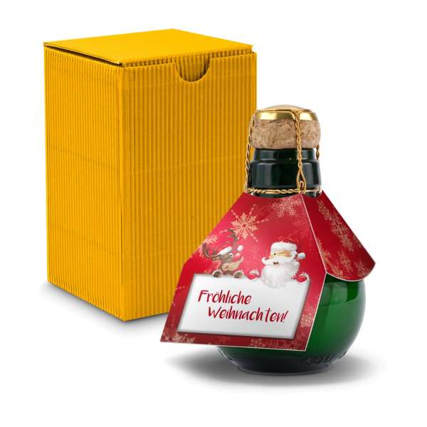 Kleinste Sektflasche der Welt! Fröhliche Weihnachten - Inklusive Geschenkkarton in, 125 ml