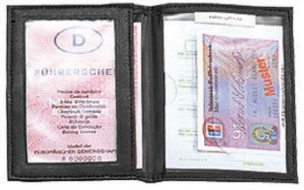 CreativDesign® Ausweistasche "CD" schwarz /