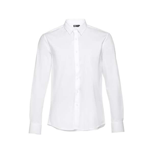 THC PARIS WH Langärmliges Popeline-Hemd für Herren Weiße Farbe