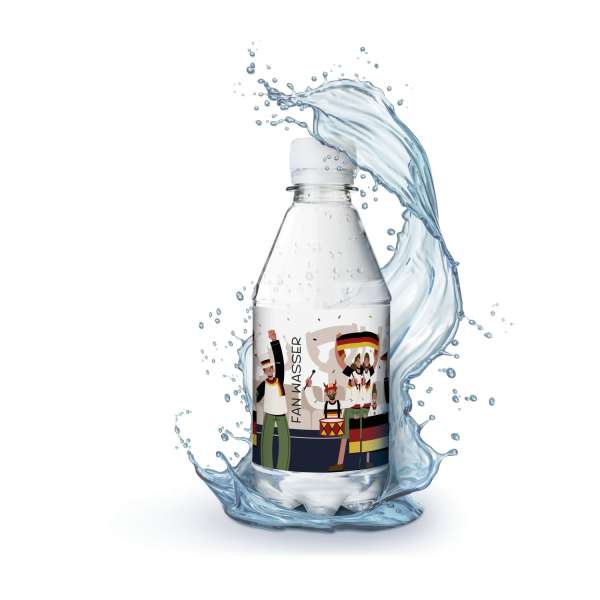 330 ml PromoWater - Mineralwasser zur Fußball Europameisterschaft, still, Hergestellt in Deutschland